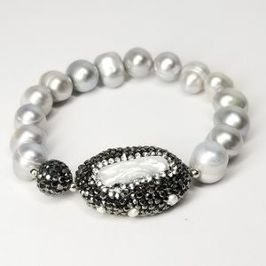 New Grey Freshwater Pearls Bracelet